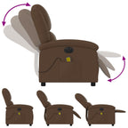Massagestoel Stof Bruin