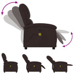 Massagestoel Stof Donkerbruin