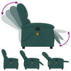 Massagestoel Stof Donkergroen