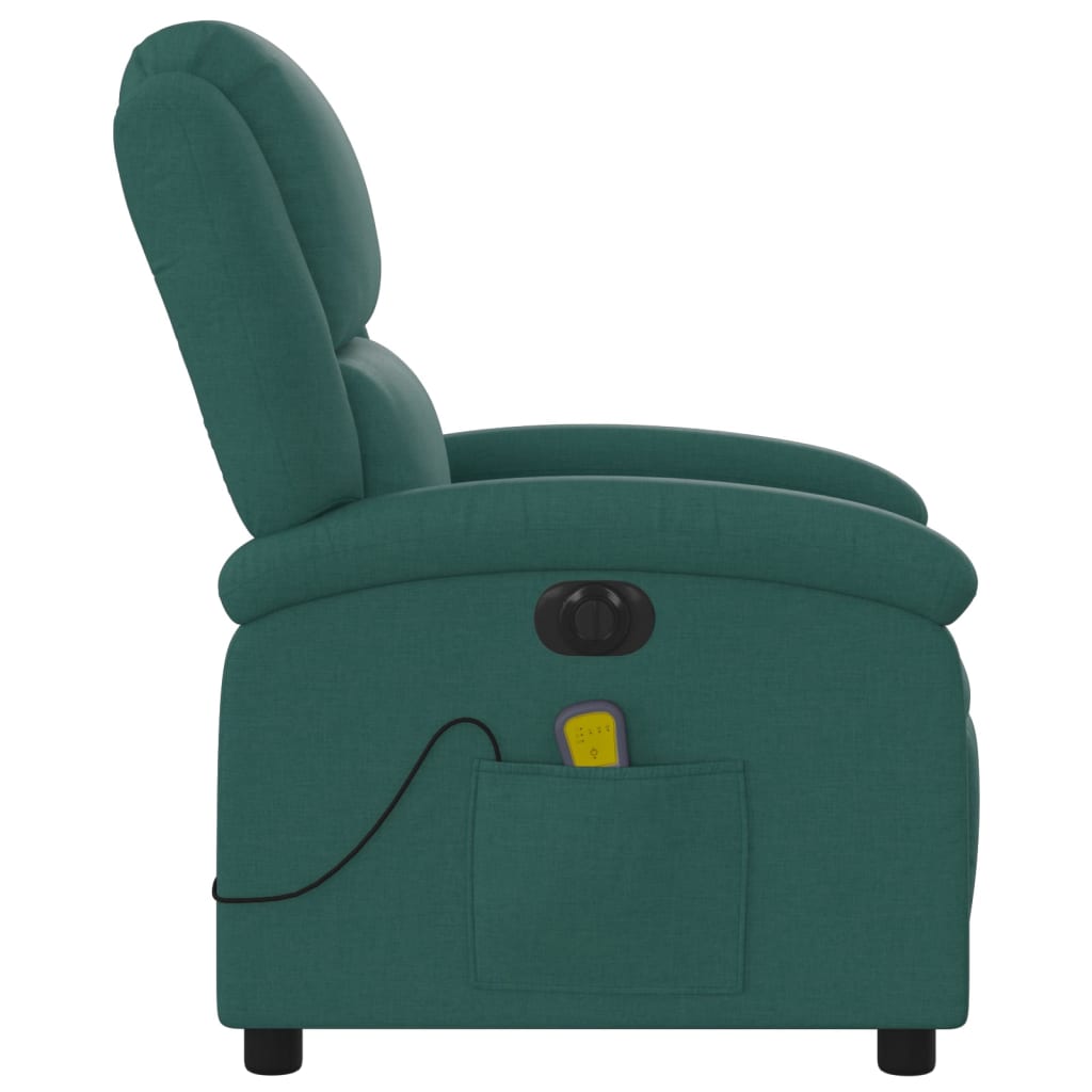 Massagestoel Stof Donkergroen