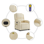 Massagestoel Stof Kleurig Crème