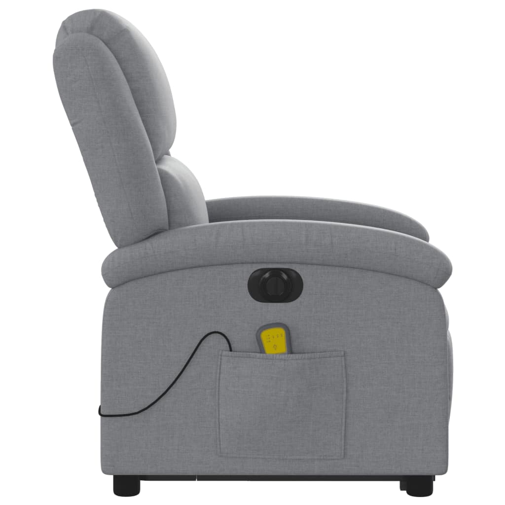 Sta-Op-Massagestoel Stof Lichtgrijs