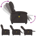 Massagestoel Echt Leer Donkerbruin