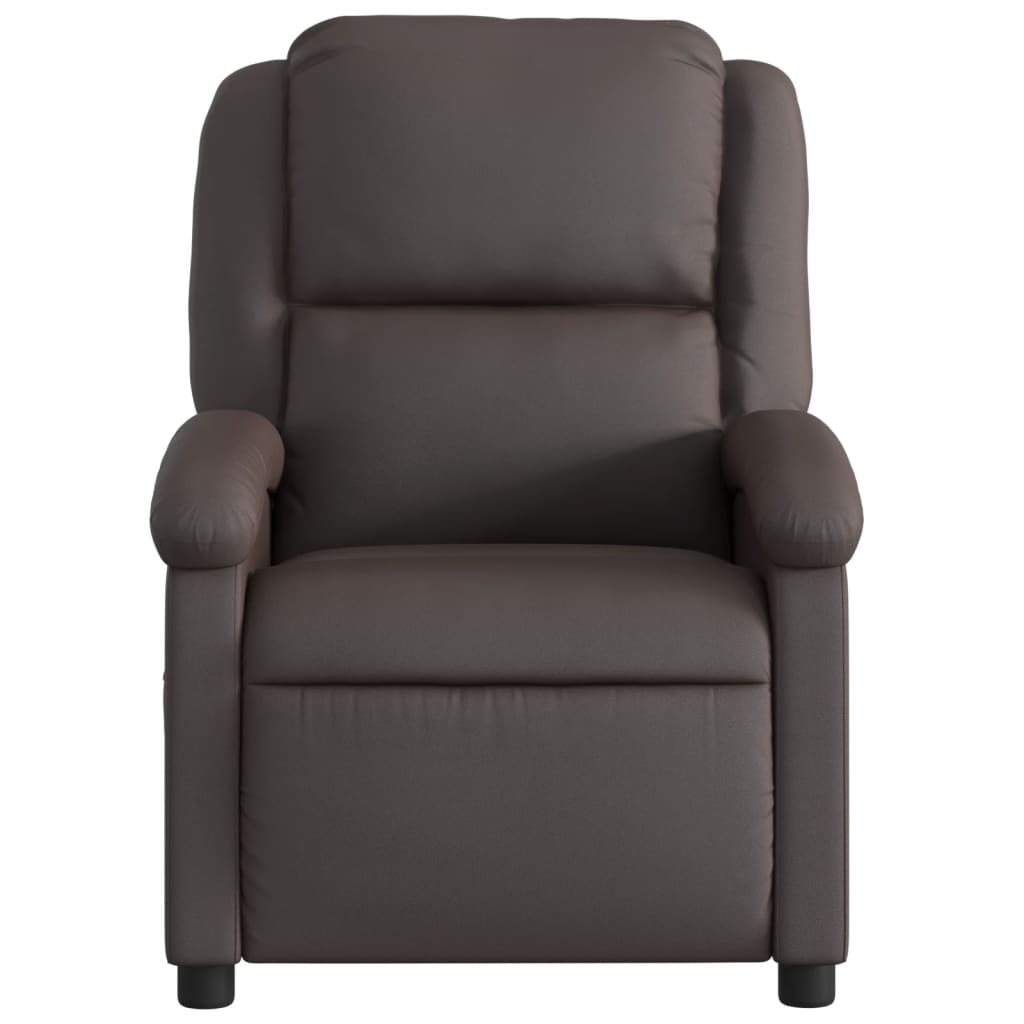 Massagestoel Echt Leer Donkerbruin