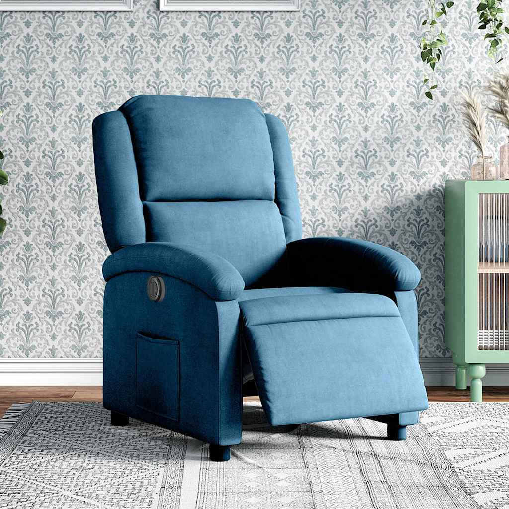 Massagestoel Fluweel Blauw