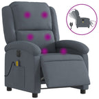 Massagestoel Fluweel Donkergrijs