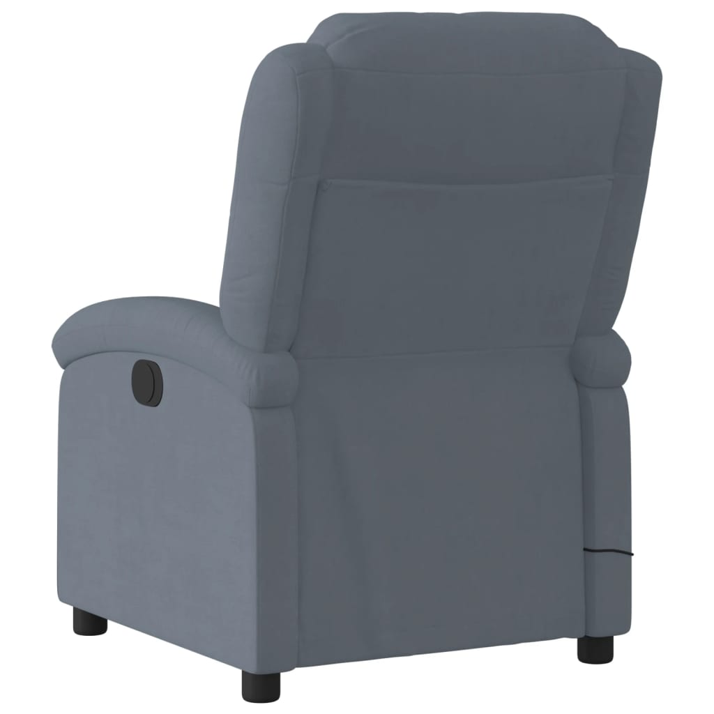 Massagestoel Fluweel Donkergrijs