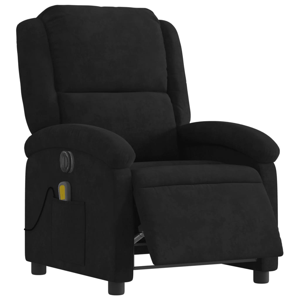 Massagestoel Fluweel Zwart