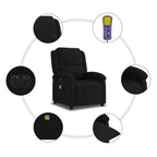 Massagestoel Fluweel Zwart