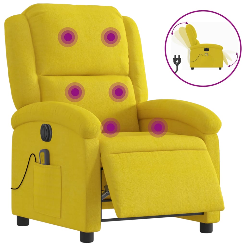 Massagestoel Fluweel Geel