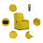Massagestoel Fluweel Geel