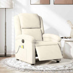 Massagestoel Fluweel Kleurig Crème