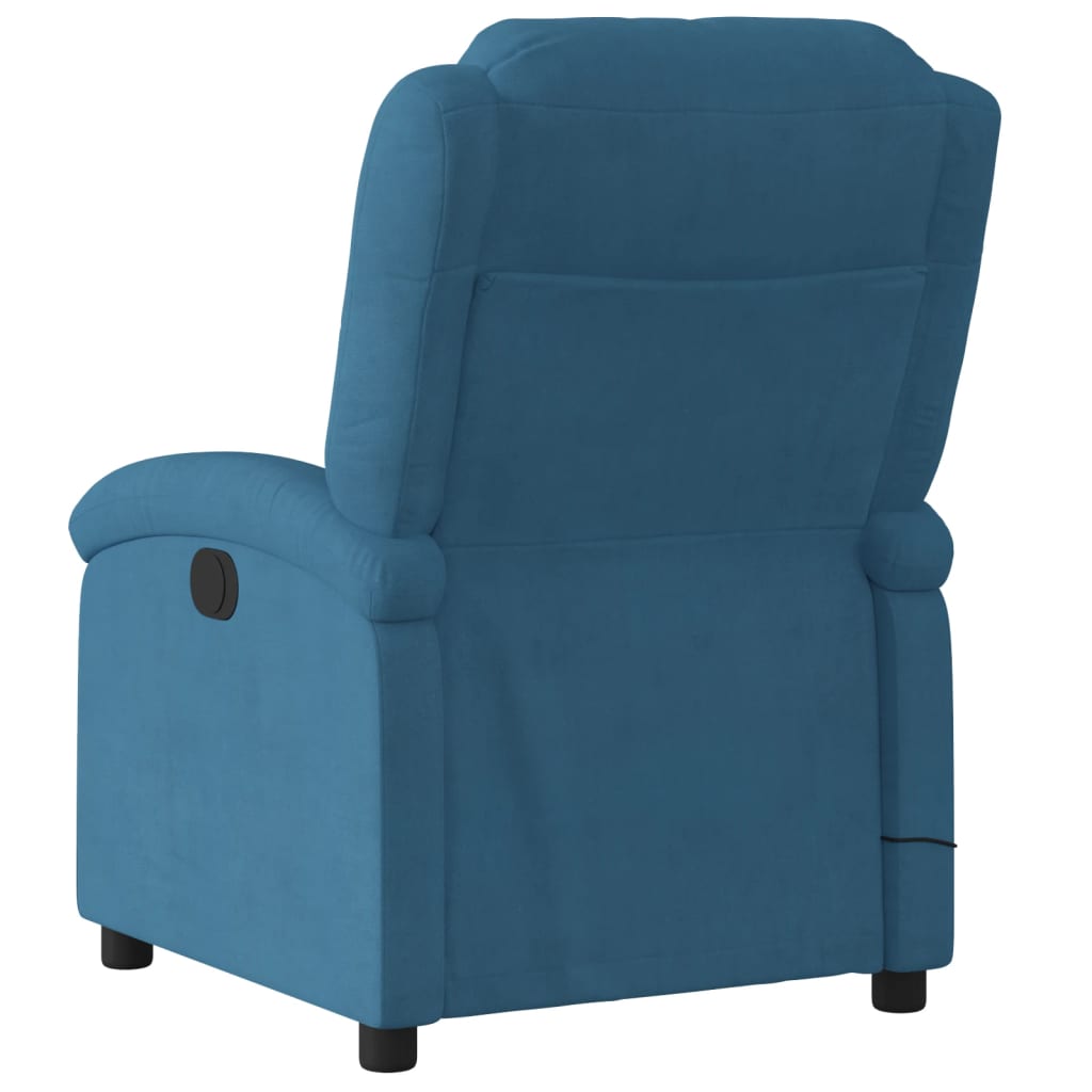 Massagestoel Fluweel Blauw
