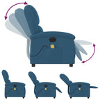 Massagestoel Fluweel Blauw