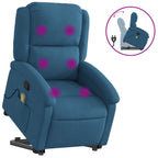 Sta-Op-Massagestoel Verstelbaar Fluweel Blauw