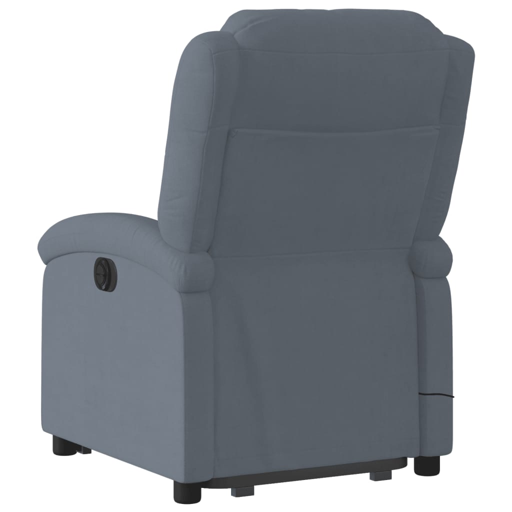 Sta-Op-Massagestoel Fluweel Donkergrijs