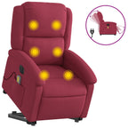 Sta-Op-Massagestoel Fluweel Wijnrood