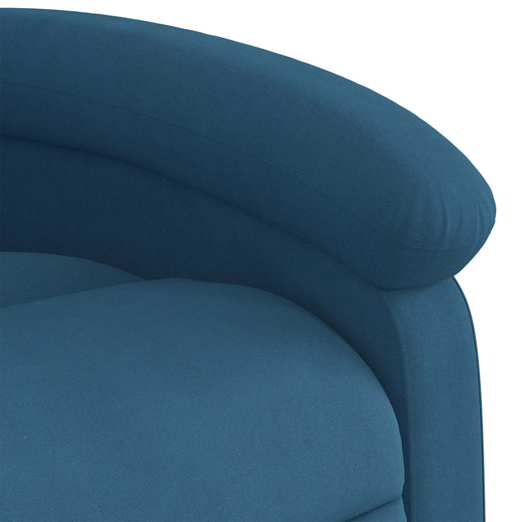 Sta-Op-Massagestoel Fluweel Blauw