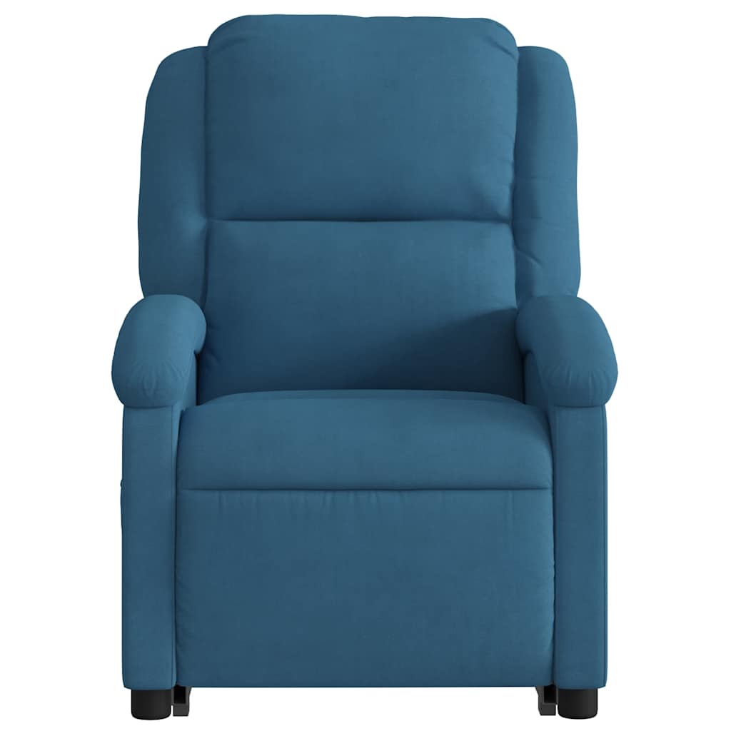 Sta-Op-Massagestoel Fluweel Blauw