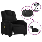 Massagestoel Stof Zwart