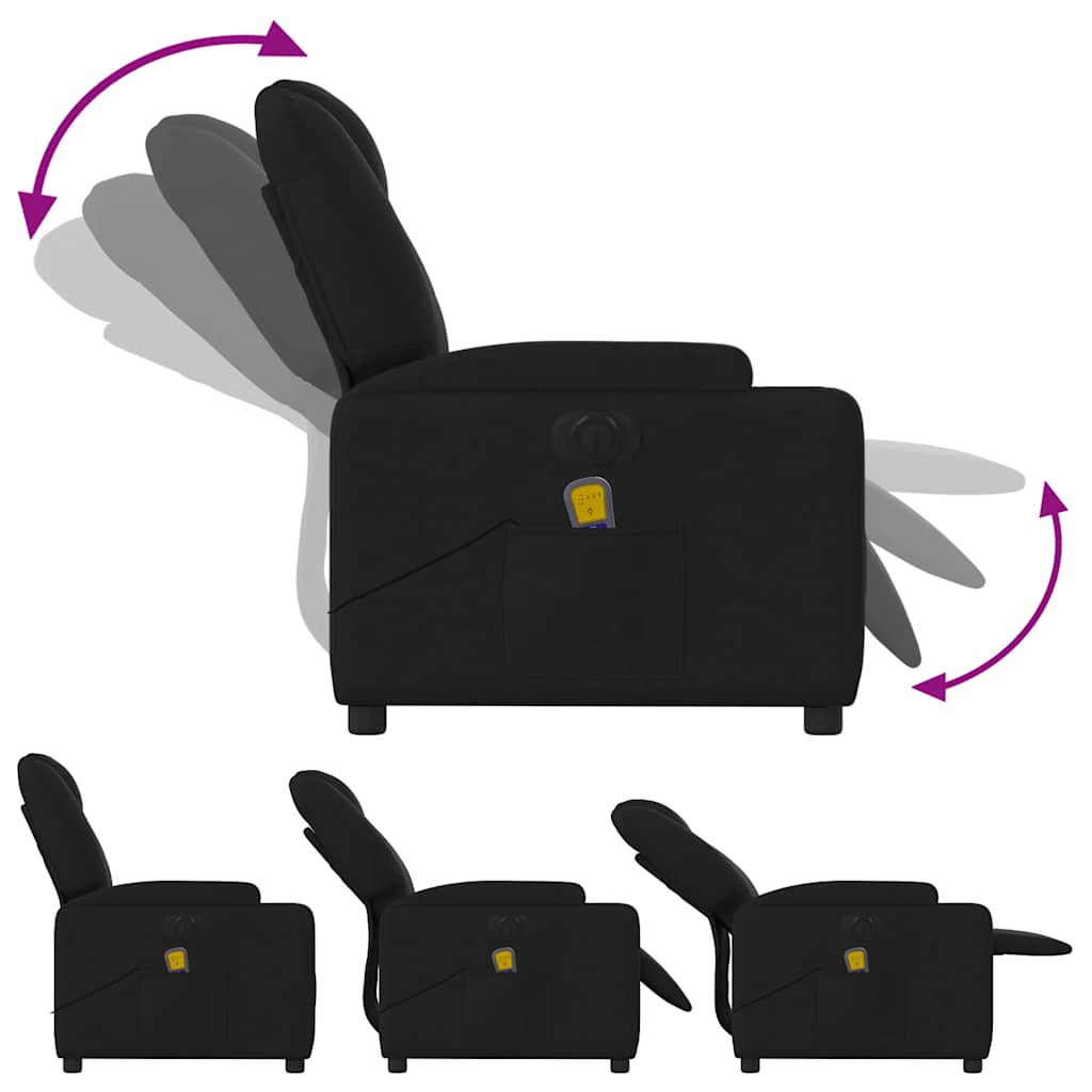Massagestoel Stof Zwart