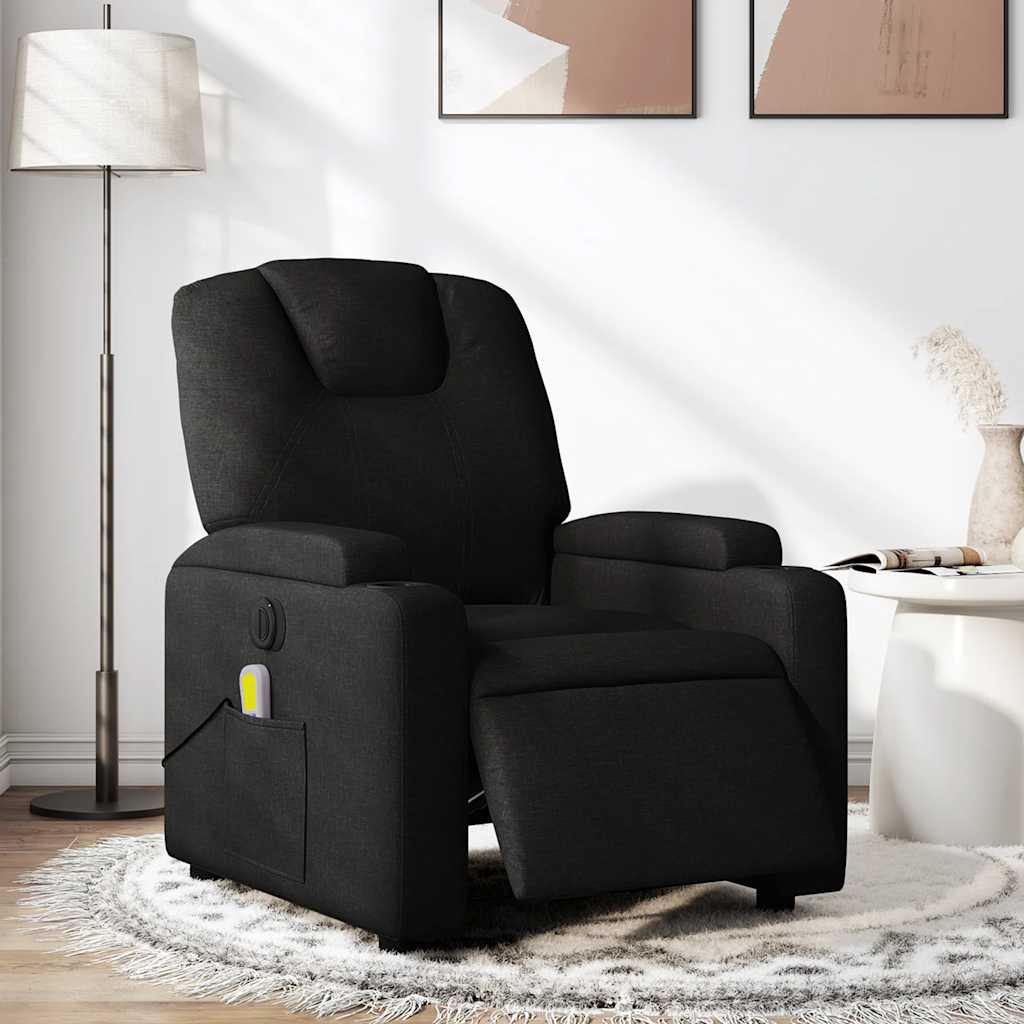 Massagestoel Stof Zwart
