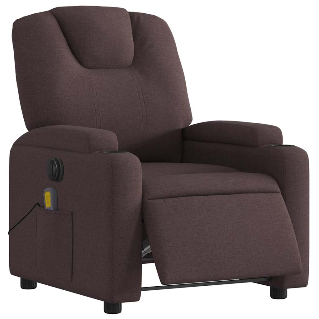 Massagestoel Stof Donkerbruin