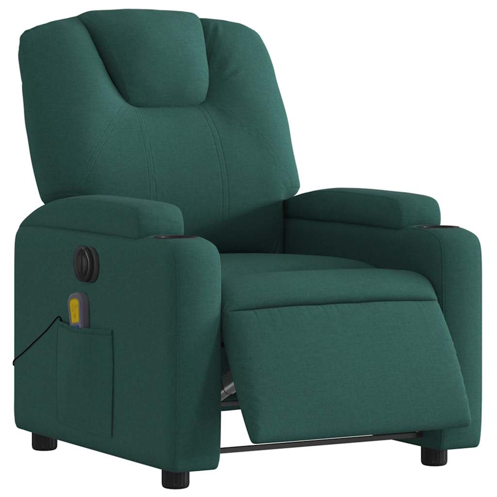 Massagestoel Stof Donkergroen