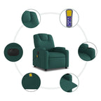 Massagestoel Stof Donkergroen