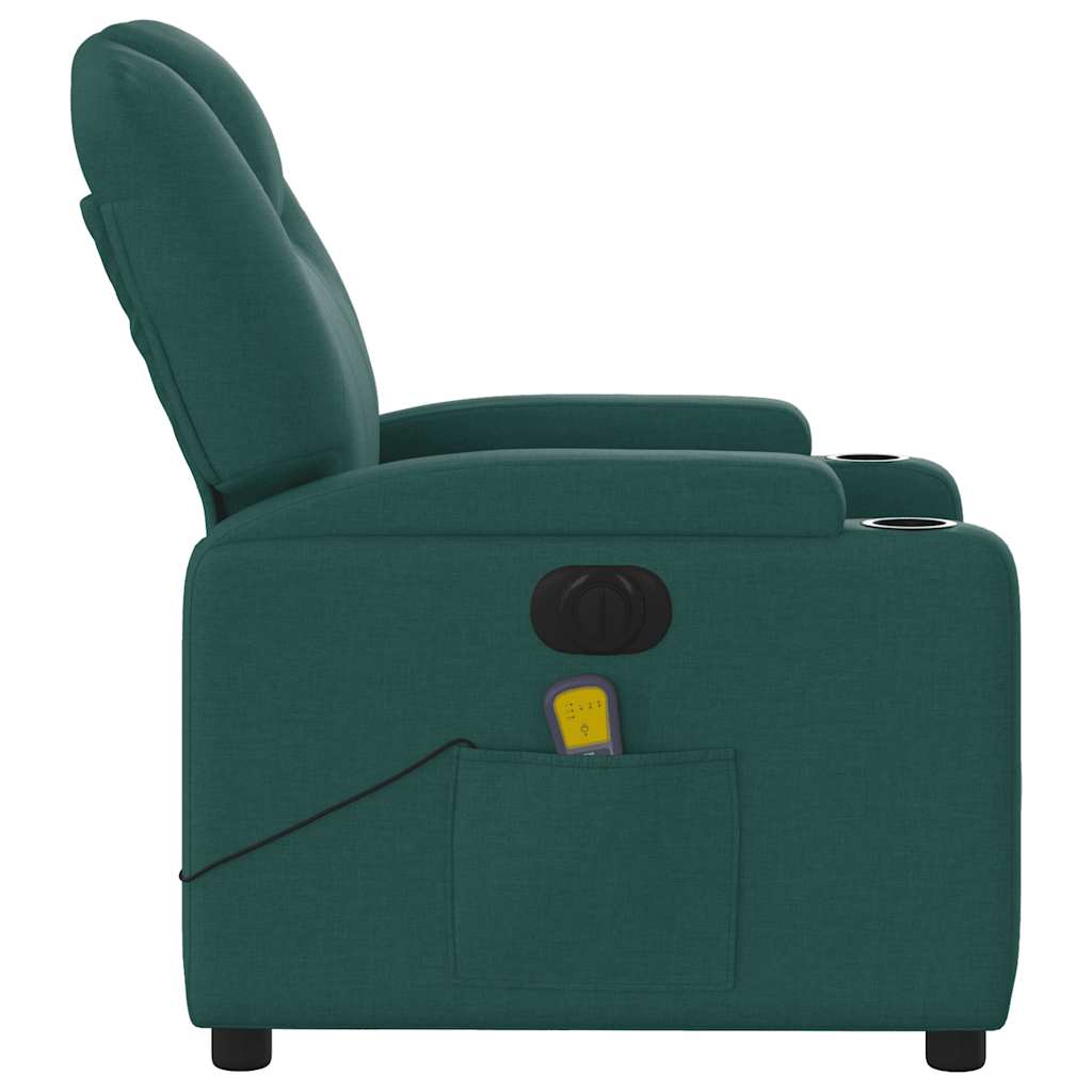 Massagestoel Stof Donkergroen