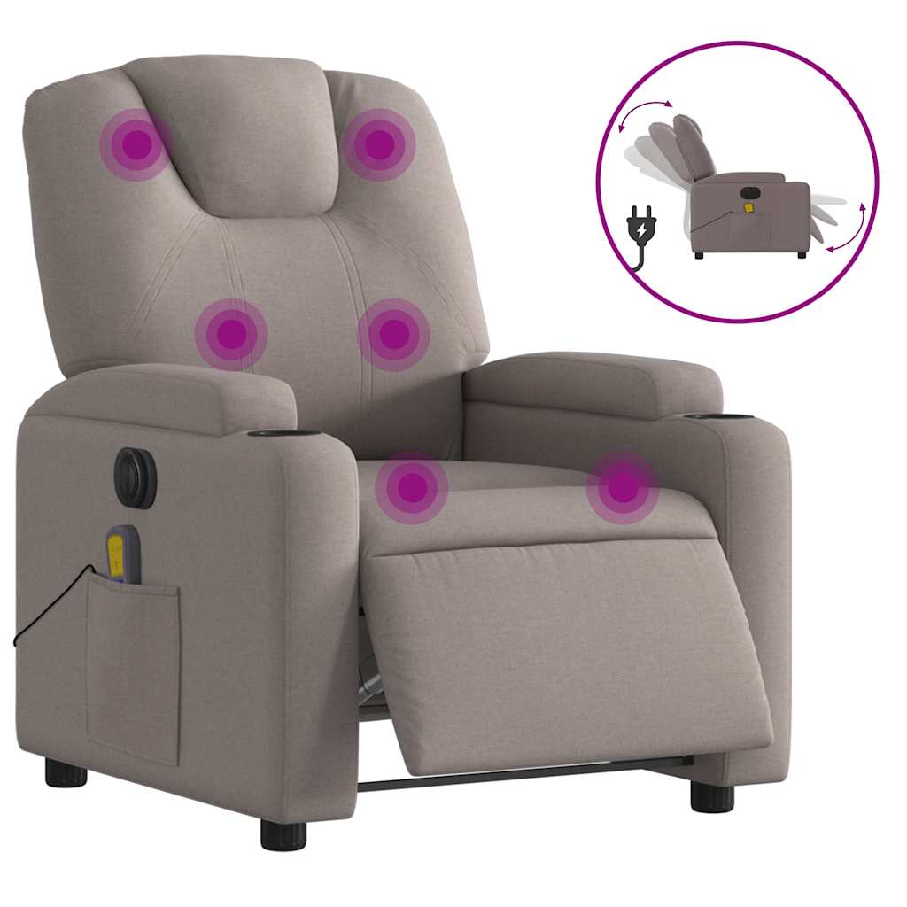 Massagestoel Stof Taupe