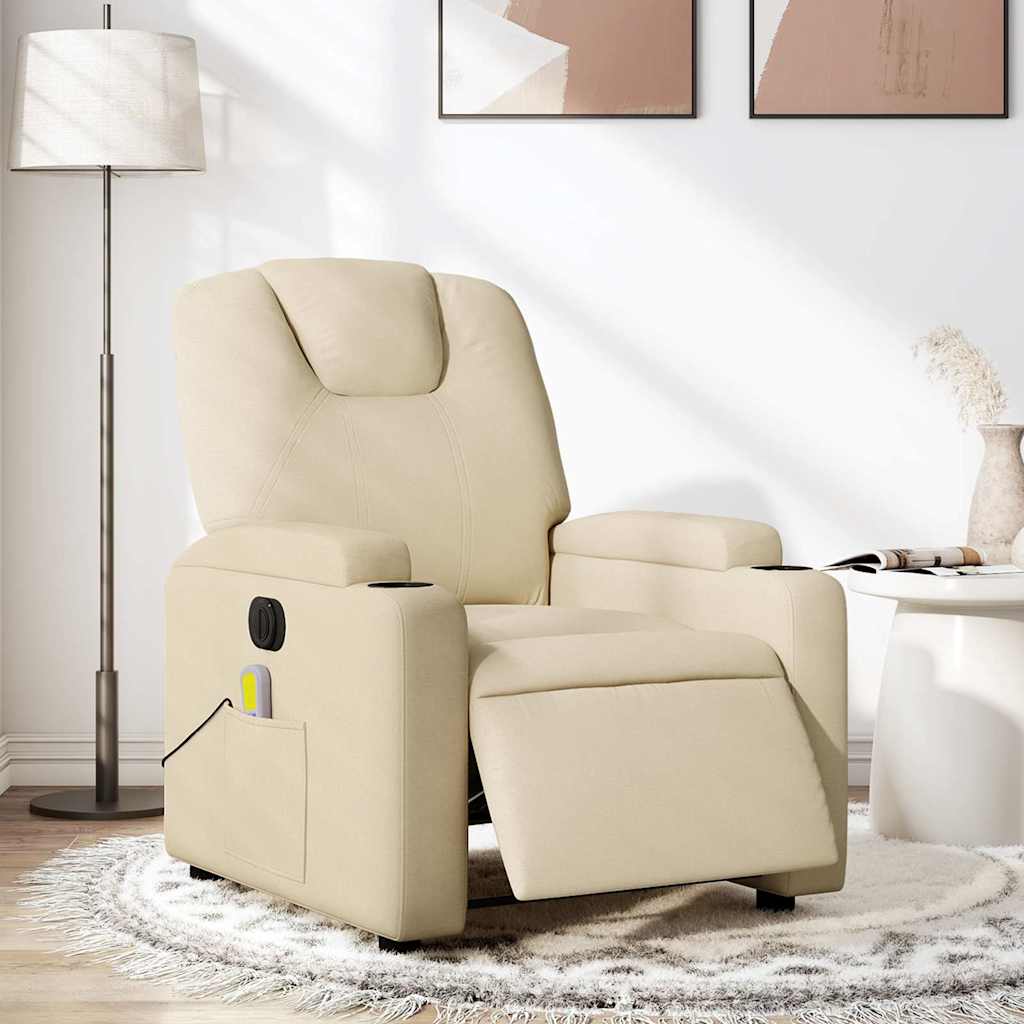 Massagestoel Stof Kleurig Crème