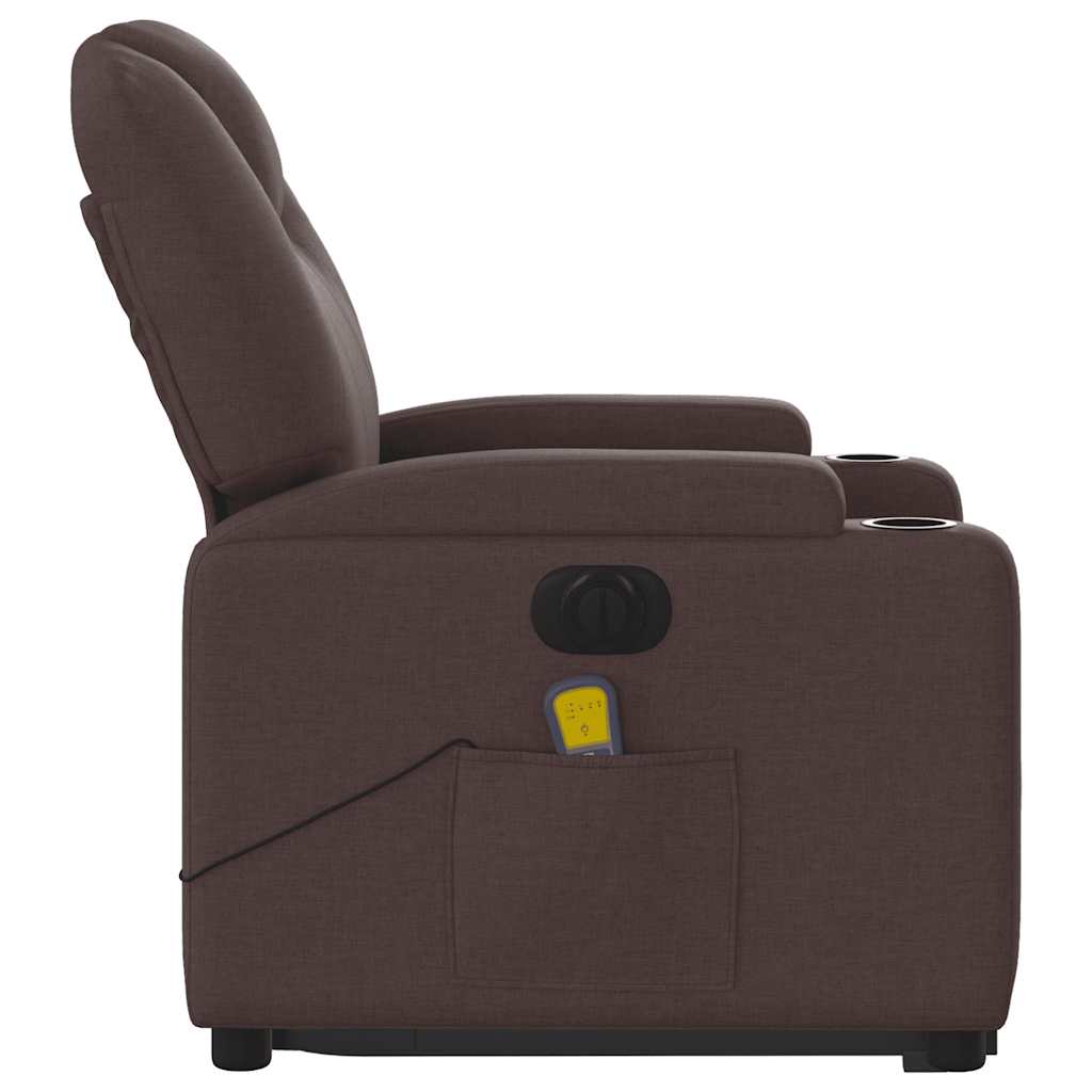 Sta-Op-Massagestoel Stof Donkerbruin
