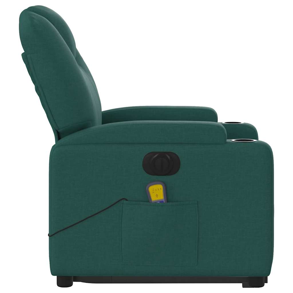 Sta-Op-Massagestoel Stof Donkergroen