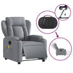 Massagestoel Stof Lichtgrijs