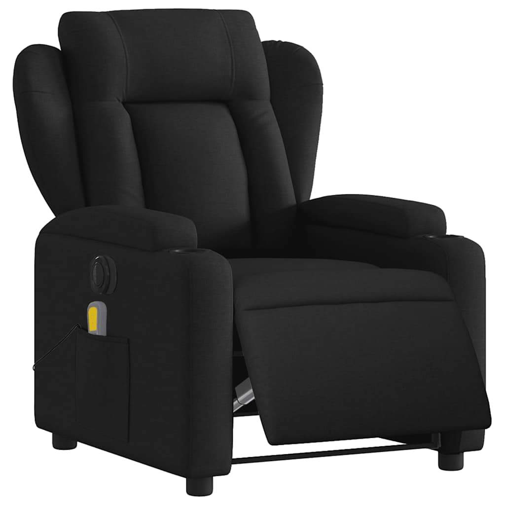 Massagestoel Stof Zwart