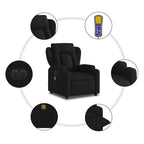 Massagestoel Stof Zwart