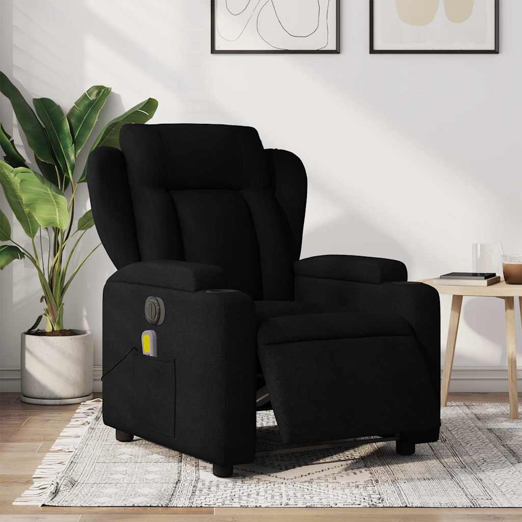 Massagestoel Stof Zwart