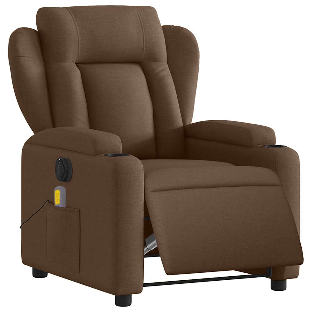 Massagestoel Stof Bruin