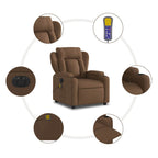 Massagestoel Stof Bruin