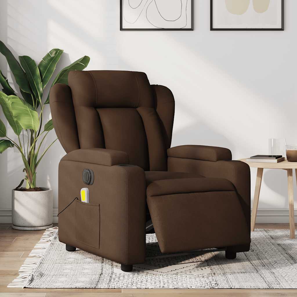 Massagestoel Stof Bruin