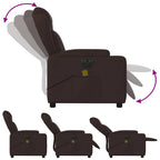 Massagestoel Stof Donkerbruin