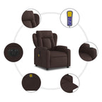 Massagestoel Stof Donkerbruin