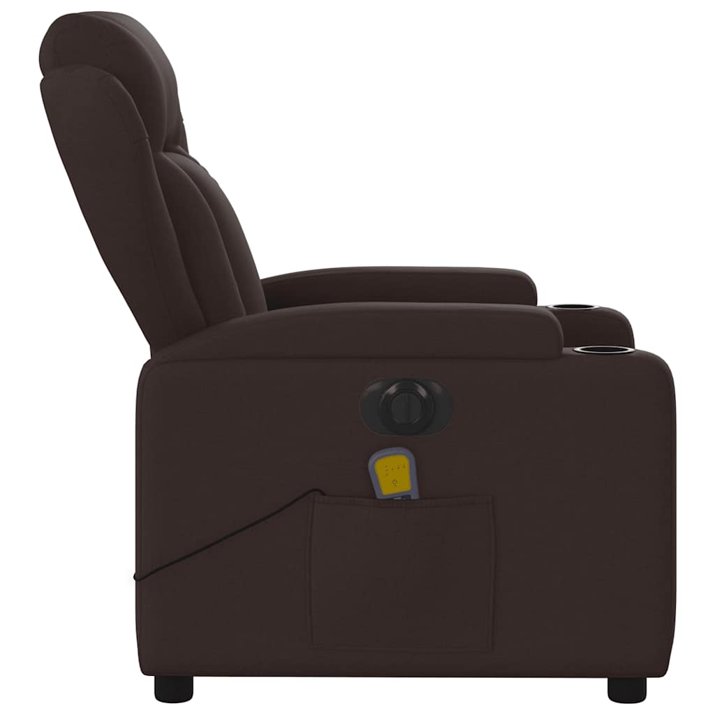 Massagestoel Stof Donkerbruin