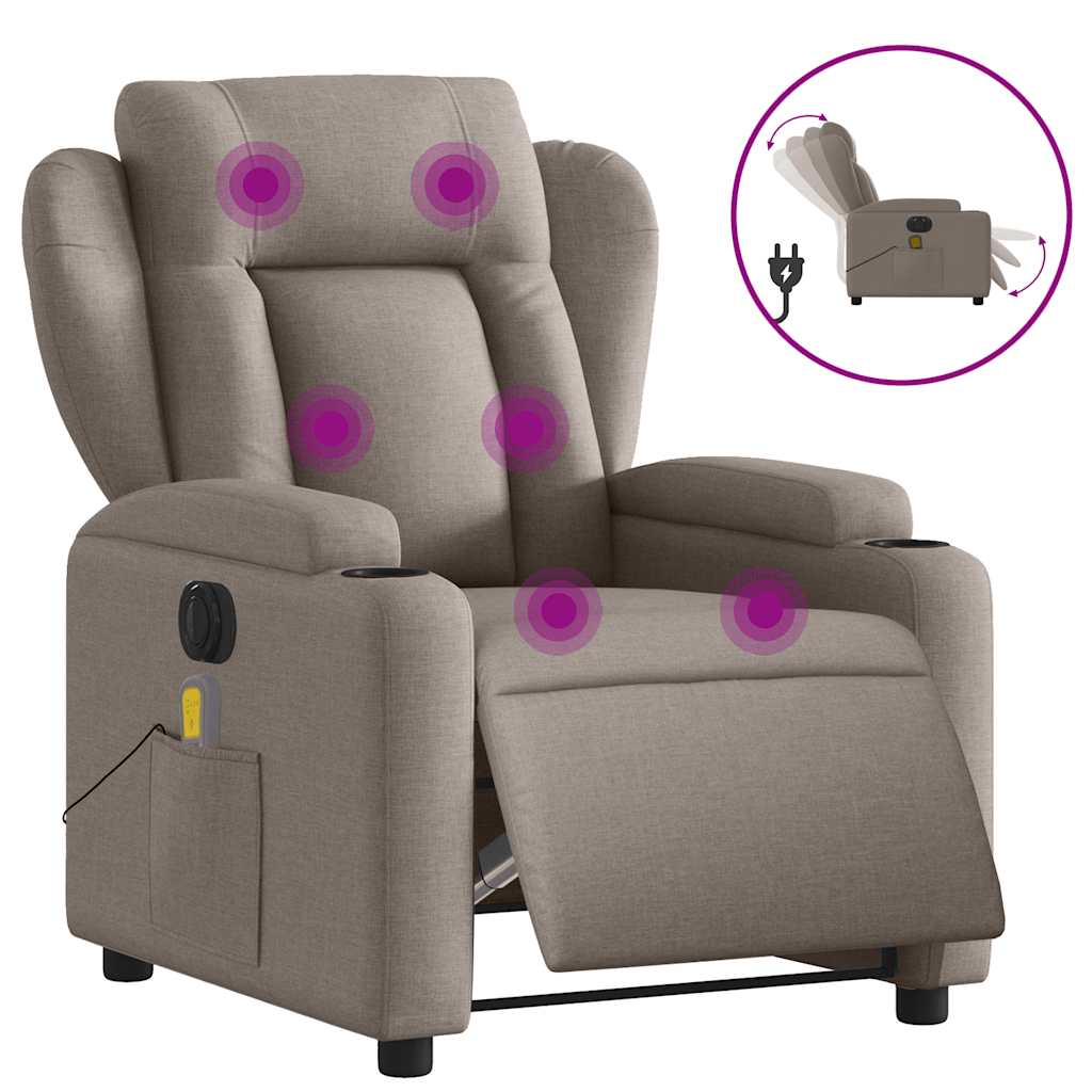 Massagestoel Stof Taupe