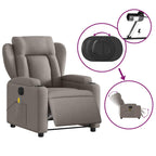 Massagestoel Stof Taupe