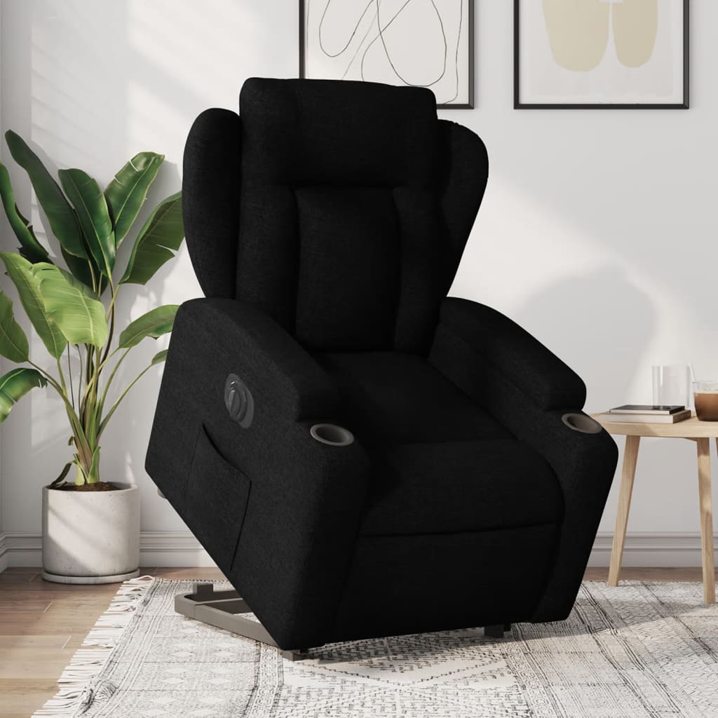 Sta-Op-Massagestoel Stof Zwart