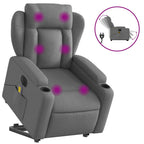 Sta-Op-Massagestoel Stof Donkergrijs