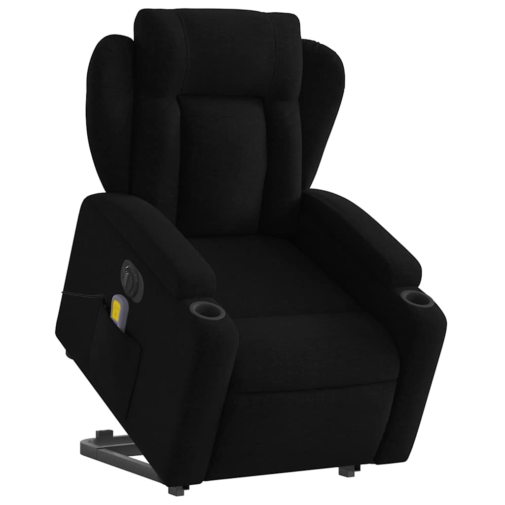 Sta-Op-Massagestoel Stof Zwart