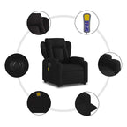 Sta-Op-Massagestoel Stof Zwart